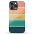 Ombre Stripes Custom Name iPhone Case